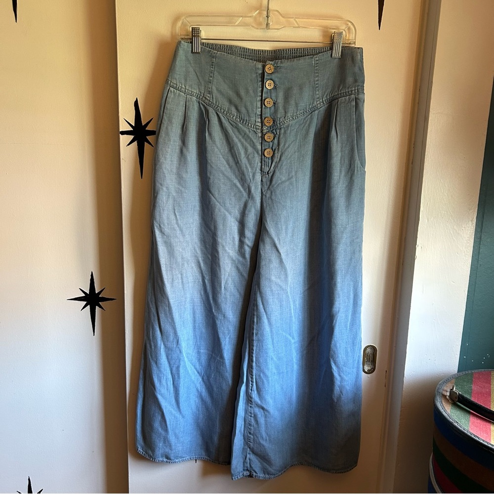Wide Leg Denim Pants